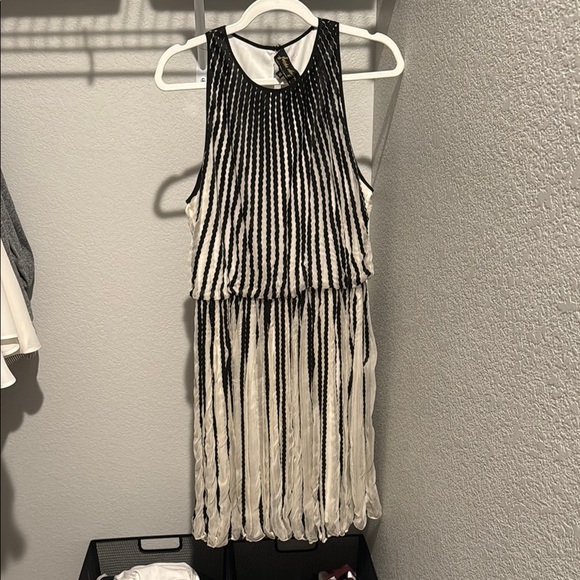 Anthropologie Dresses & Skirts - Anthropologie Black and White Halter Mini Sundress